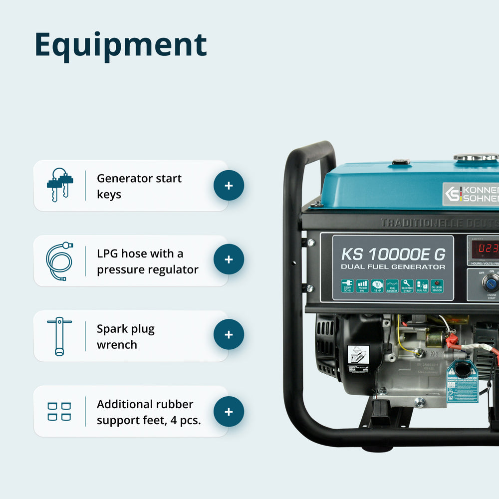 LPG/bensingenerator "Könner & Söhnen" KS 10000E G