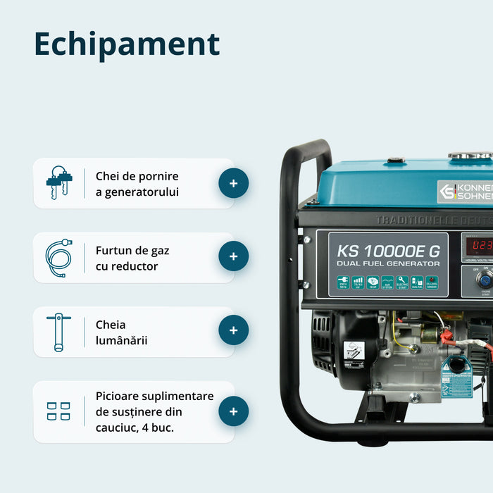 Generator GPL/Benzină „Könner & Söhnen” KS 10000E G