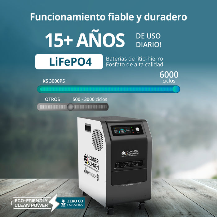 Central eléctrica portátil 3 en 1 KS 3000PS