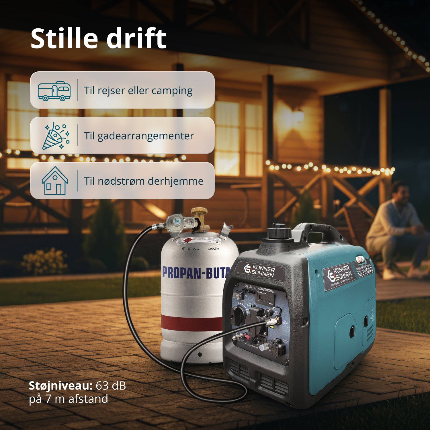 LPG/benzin inverter generator KS 3100iG S