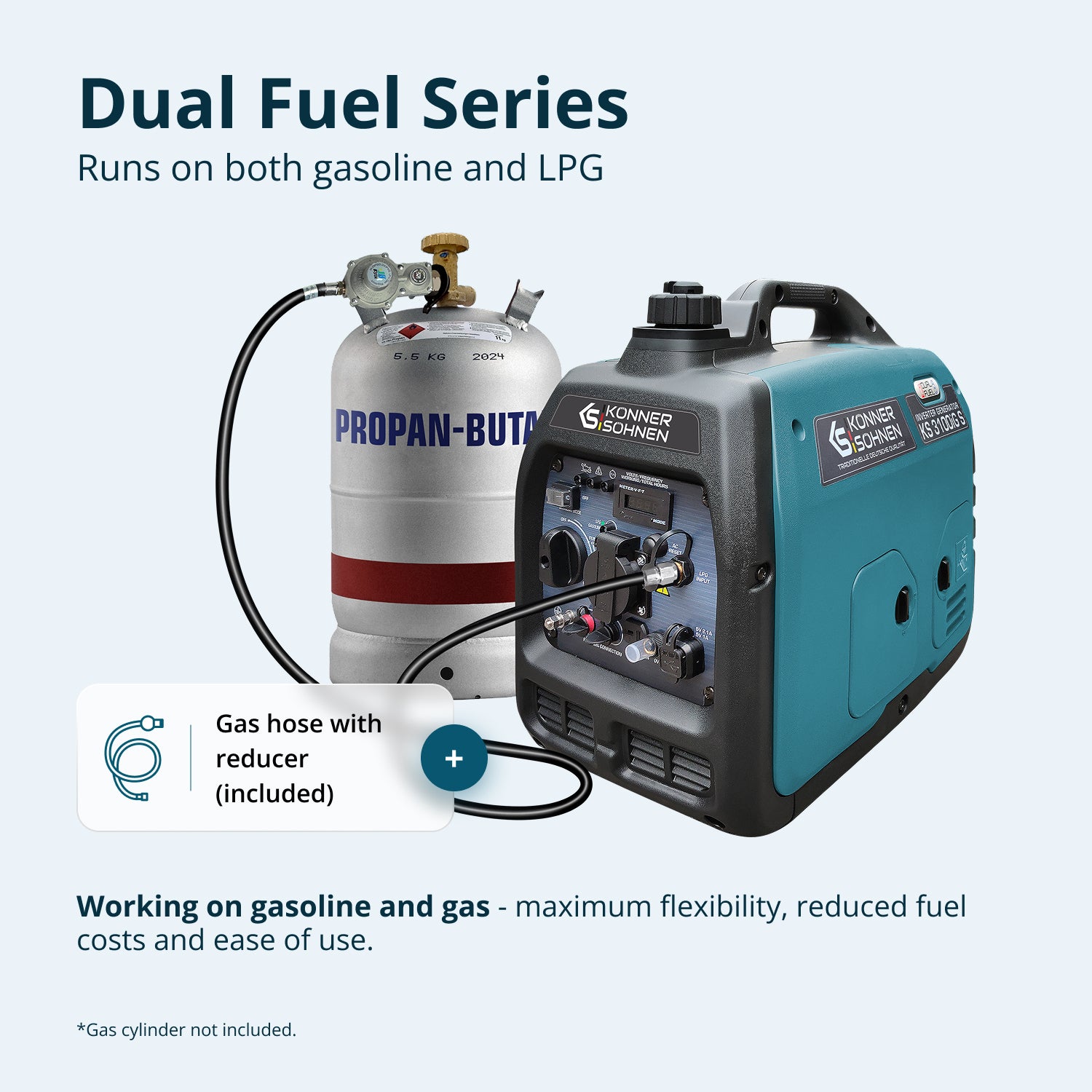 LPG/benzin inverteres generátor KS 3100iG S