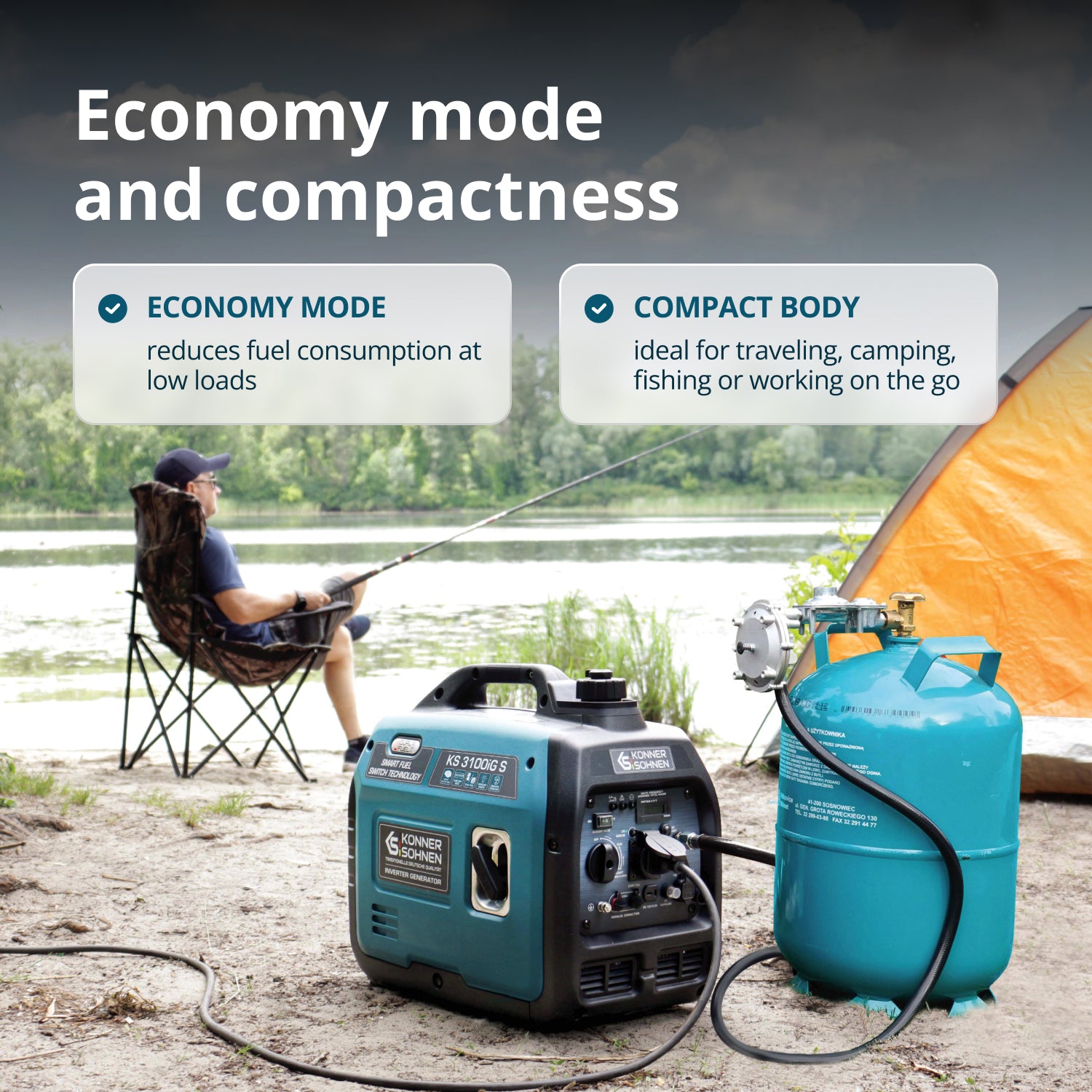 LPG/benzin inverteres generátor KS 3100iG S