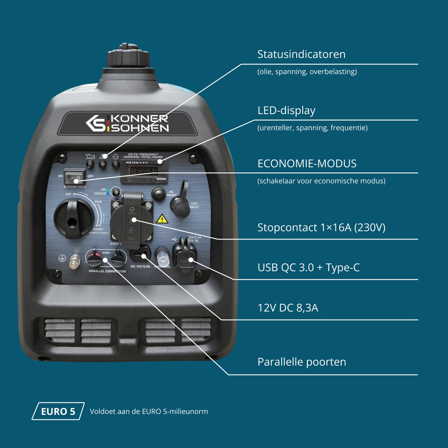 LPG/benzine invertergenerator KS 3100iG S