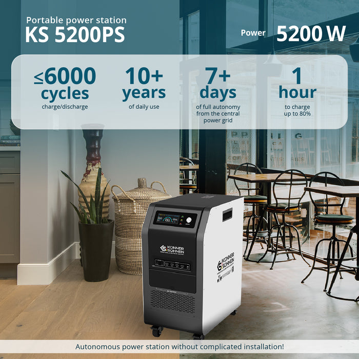 Bärbar kraftstation 3-i-1 KS 5200PS