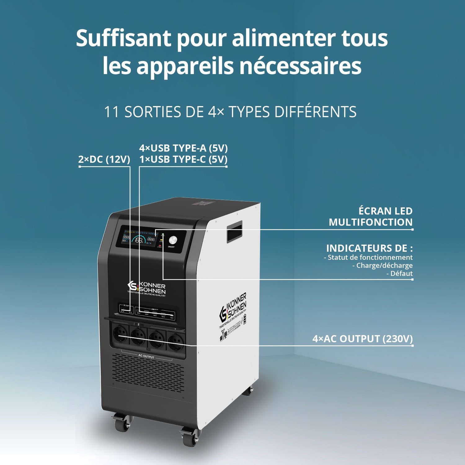 Station d’énergie portable 3-en-1 KS 5200PS