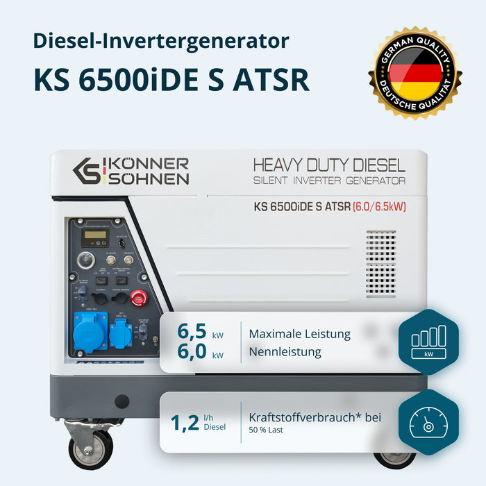 Diesel-Inverter-Generator im Schallschutzgehäuse KS 6500iDE S ATSR