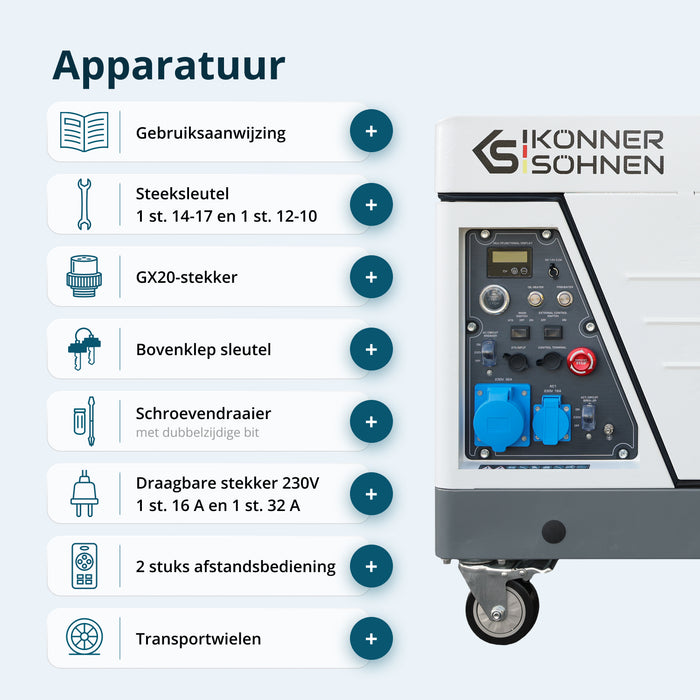 Diesel Inverter Generator in Geluiddichte Behuizing KS 6500iDE S ATSR