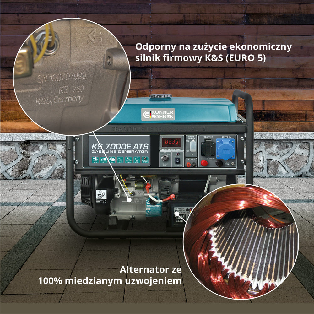 Generator benzynowy „Könner & Söhnen” KS 7000E ATS