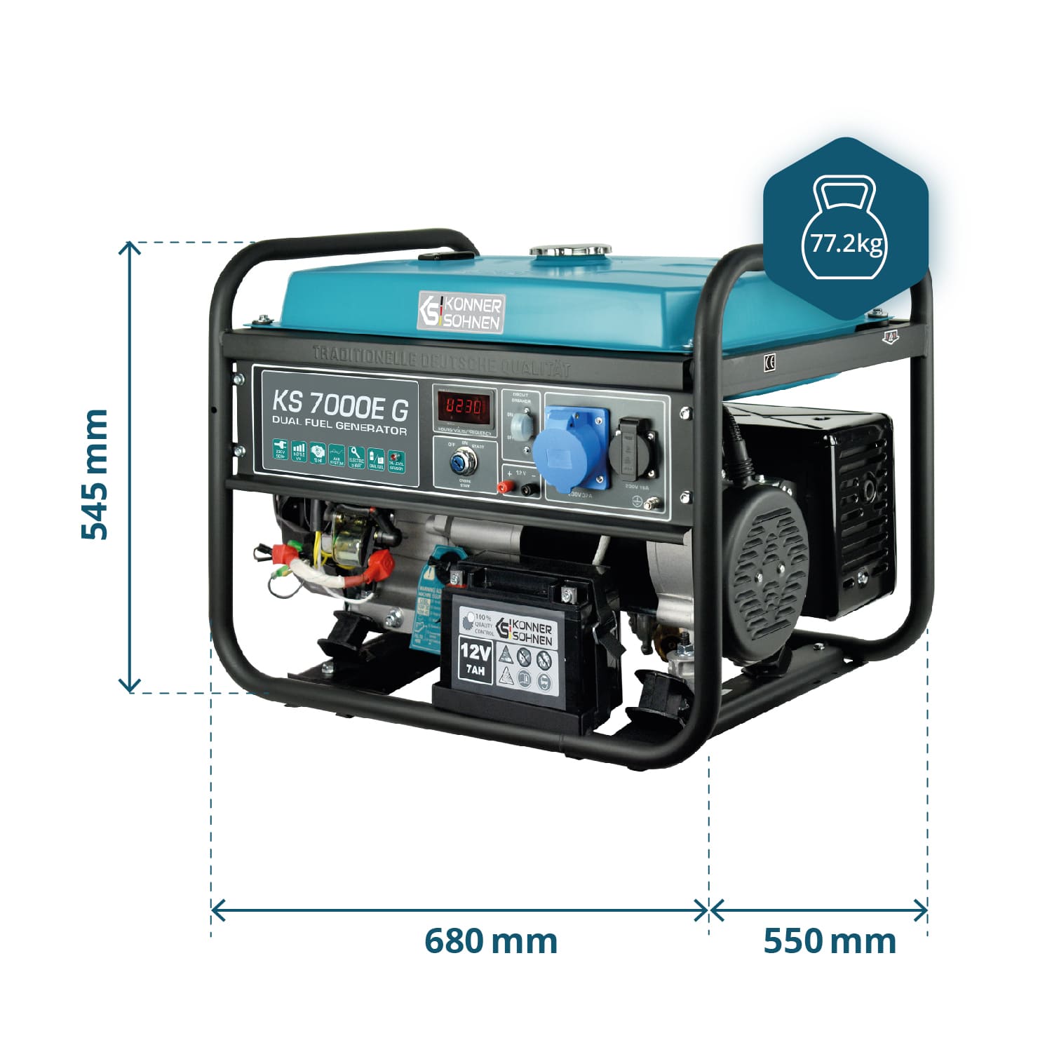 Generatore a gas/LPG "Könner & Söhnen" KS 7000E G
