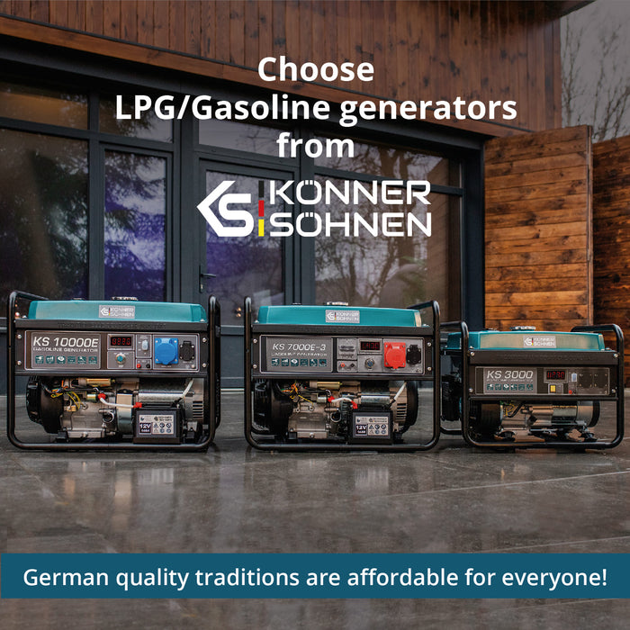 LPG/Benzine Generator "Könner & Söhnen" KS 7000E G