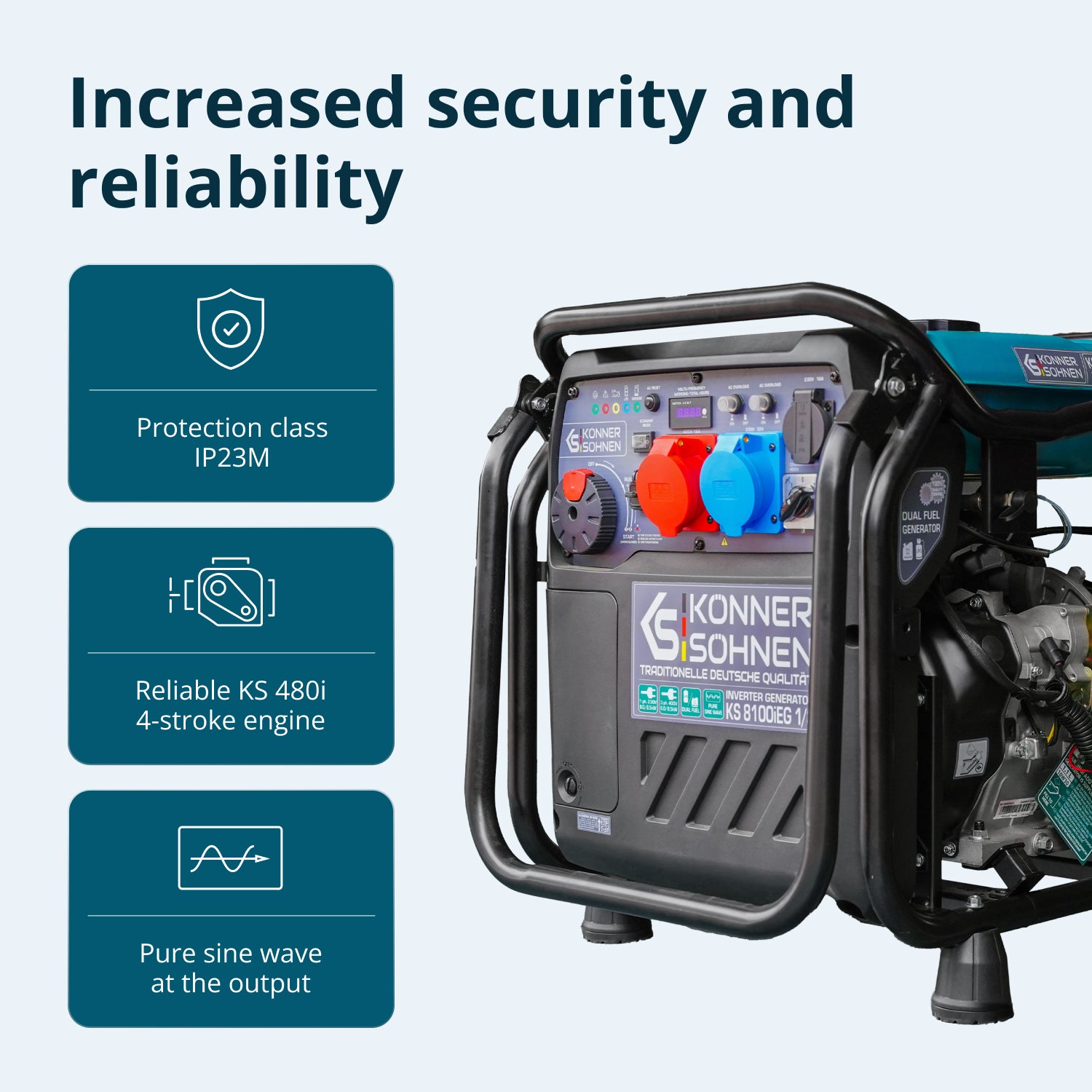 LPG/benzin inverteres generátor KS 8100iEG 1/3