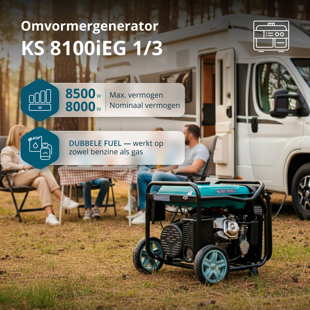 LPG/benzine invertergenerator KS 8100iEG 1/3