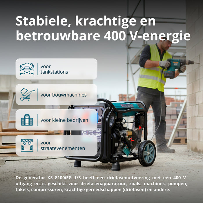 LPG/benzine invertergenerator KS 8100iEG 1/3