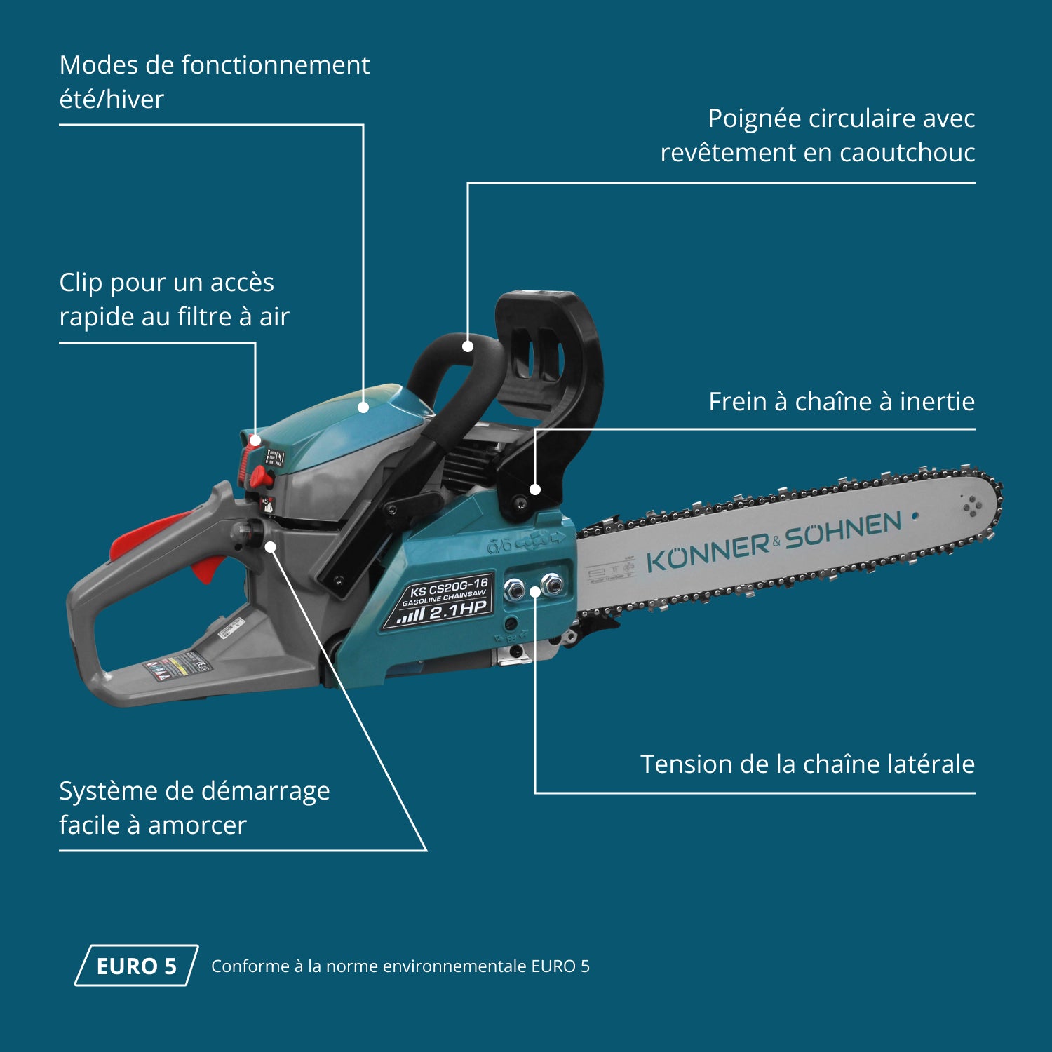 Tronçonneuse à essence KS CS20G-16