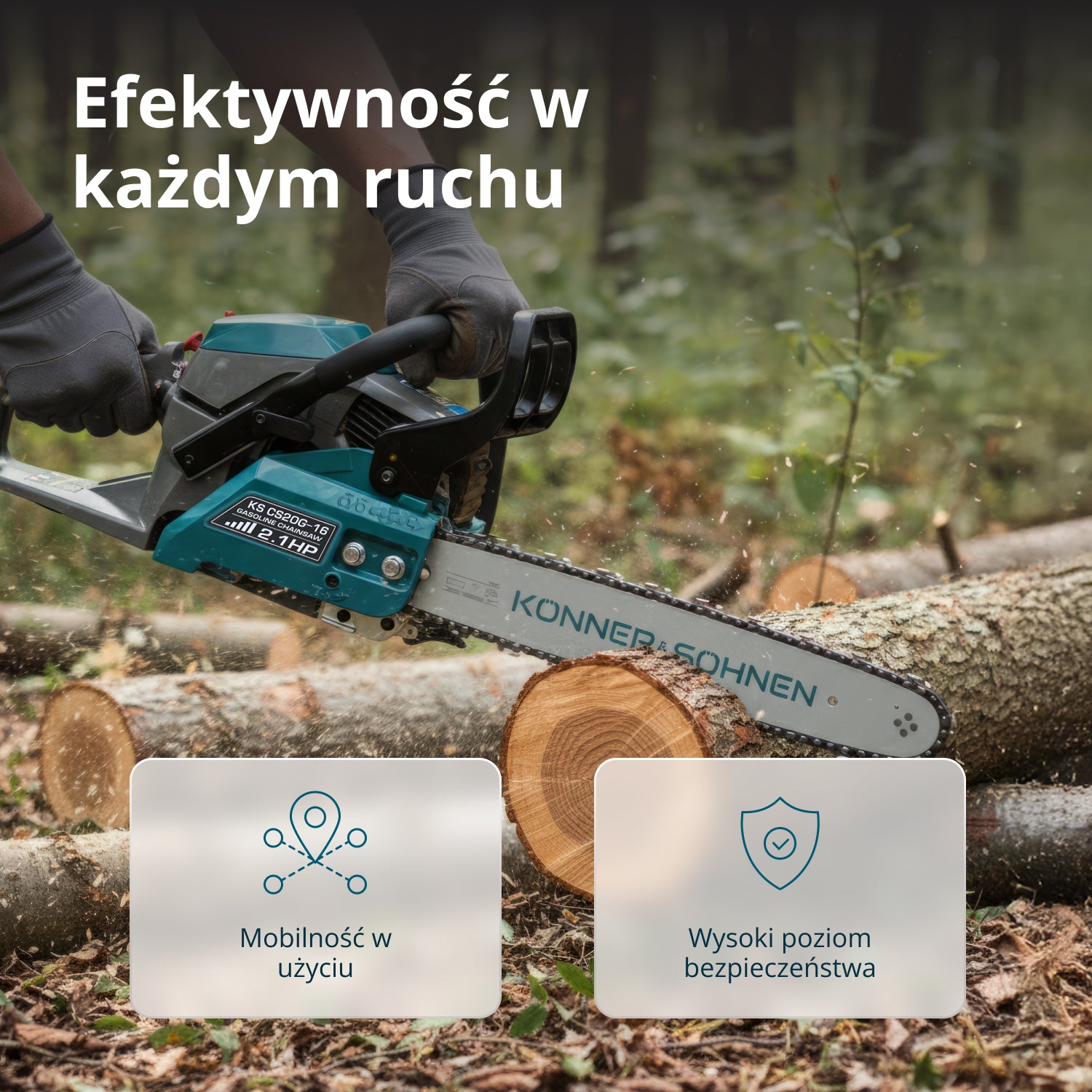 Bensindriven Motorsåg KS CS20G-16