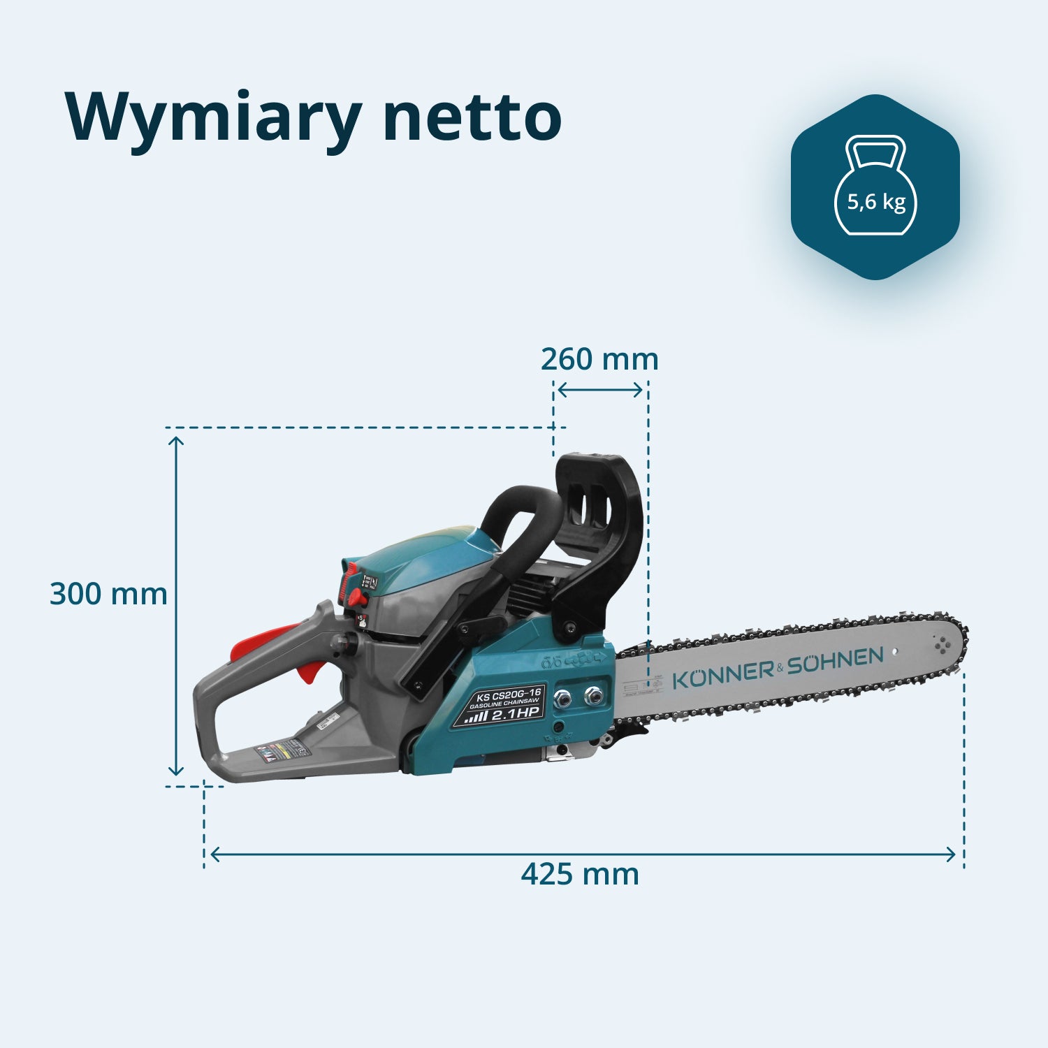 Bensindriven Motorsåg KS CS20G-16