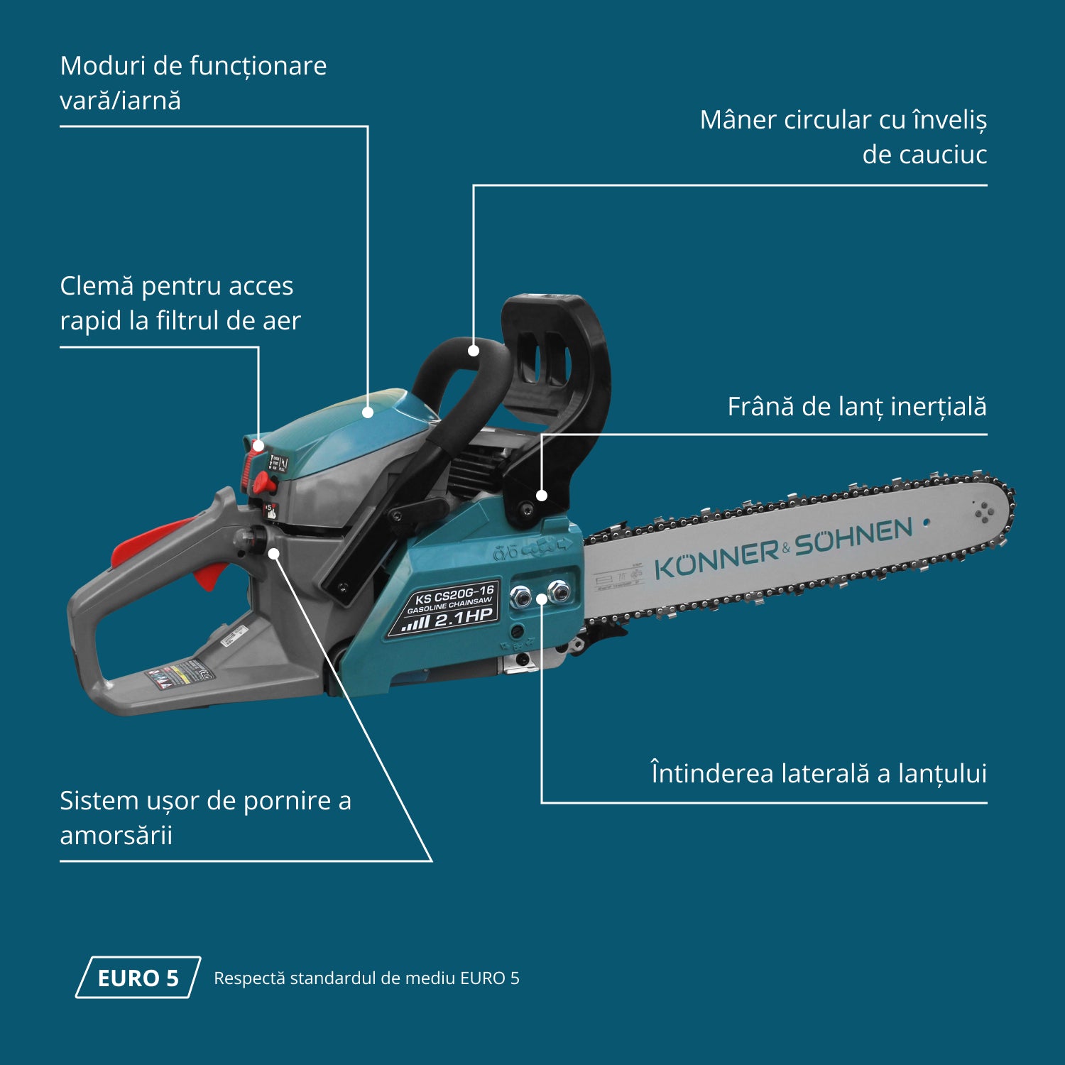 Bensindriven Motorsåg KS CS20G-16