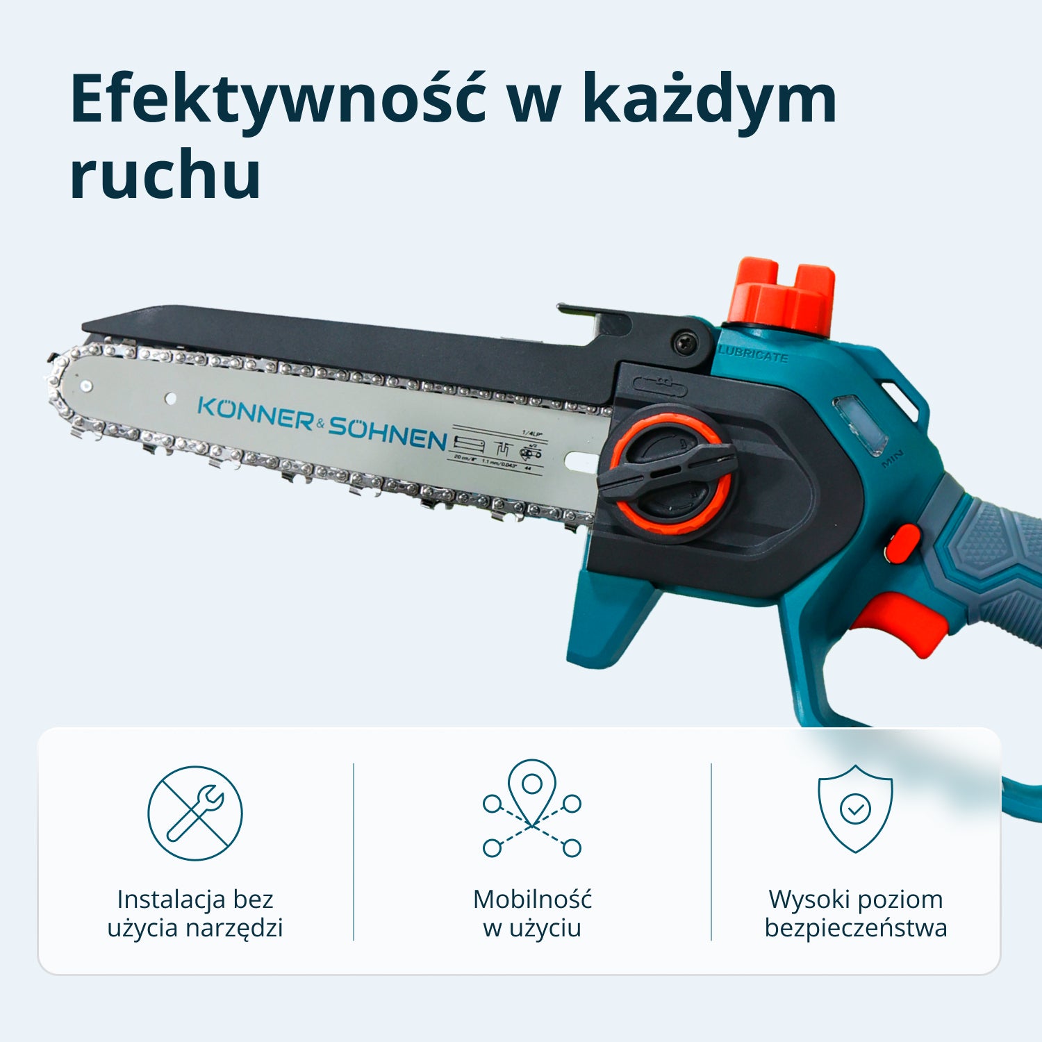 Sladdlös Mini Motorsåg KS MCS20V-8