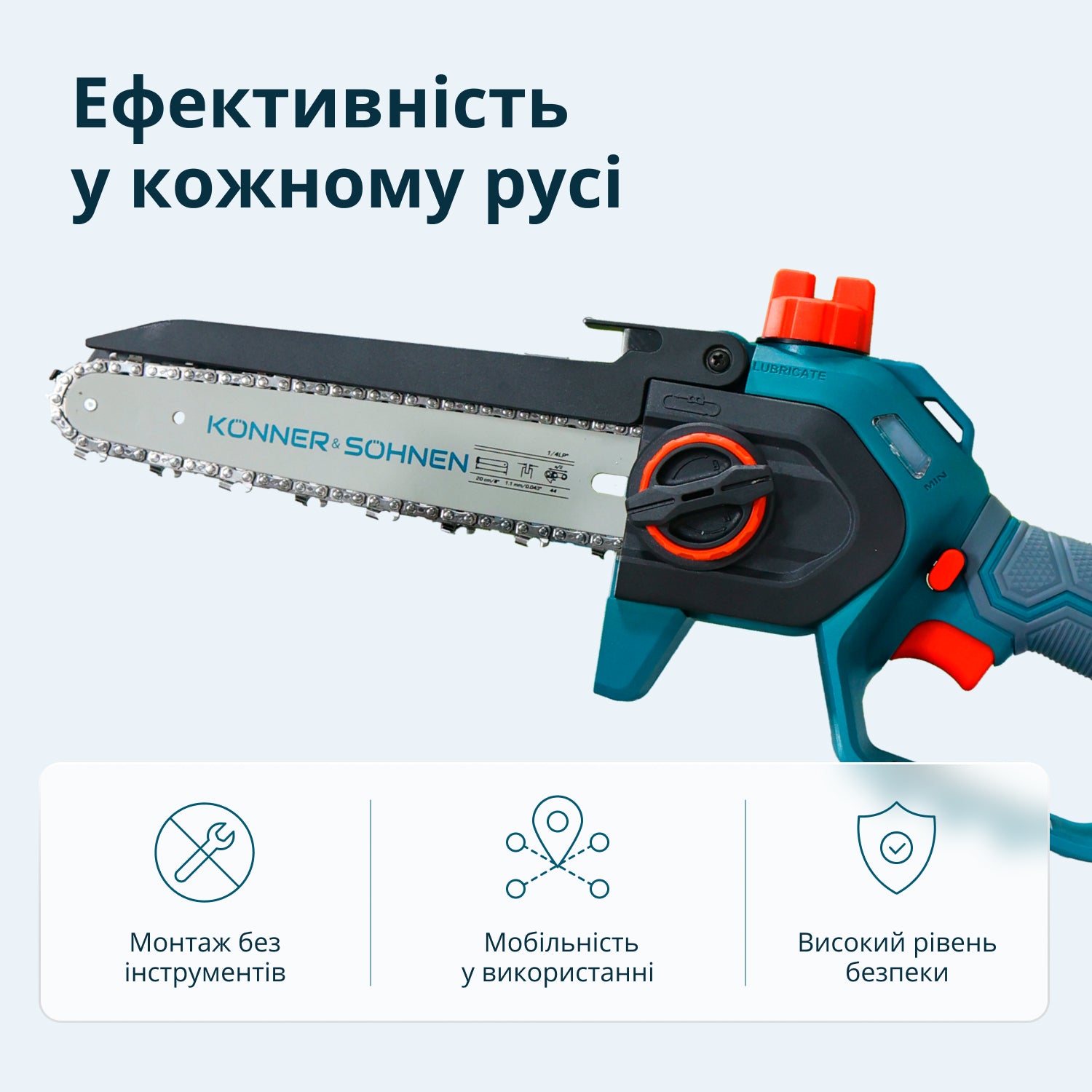 Sladdlös Mini Motorsåg KS MCS20V-8