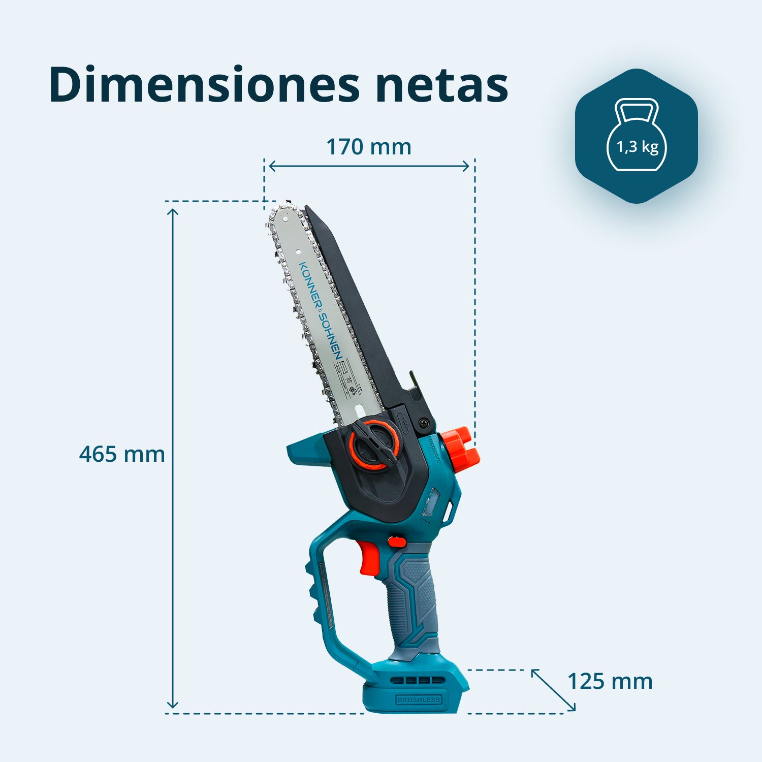 Sladdlös Mini Motorsåg KS MCS20V-8