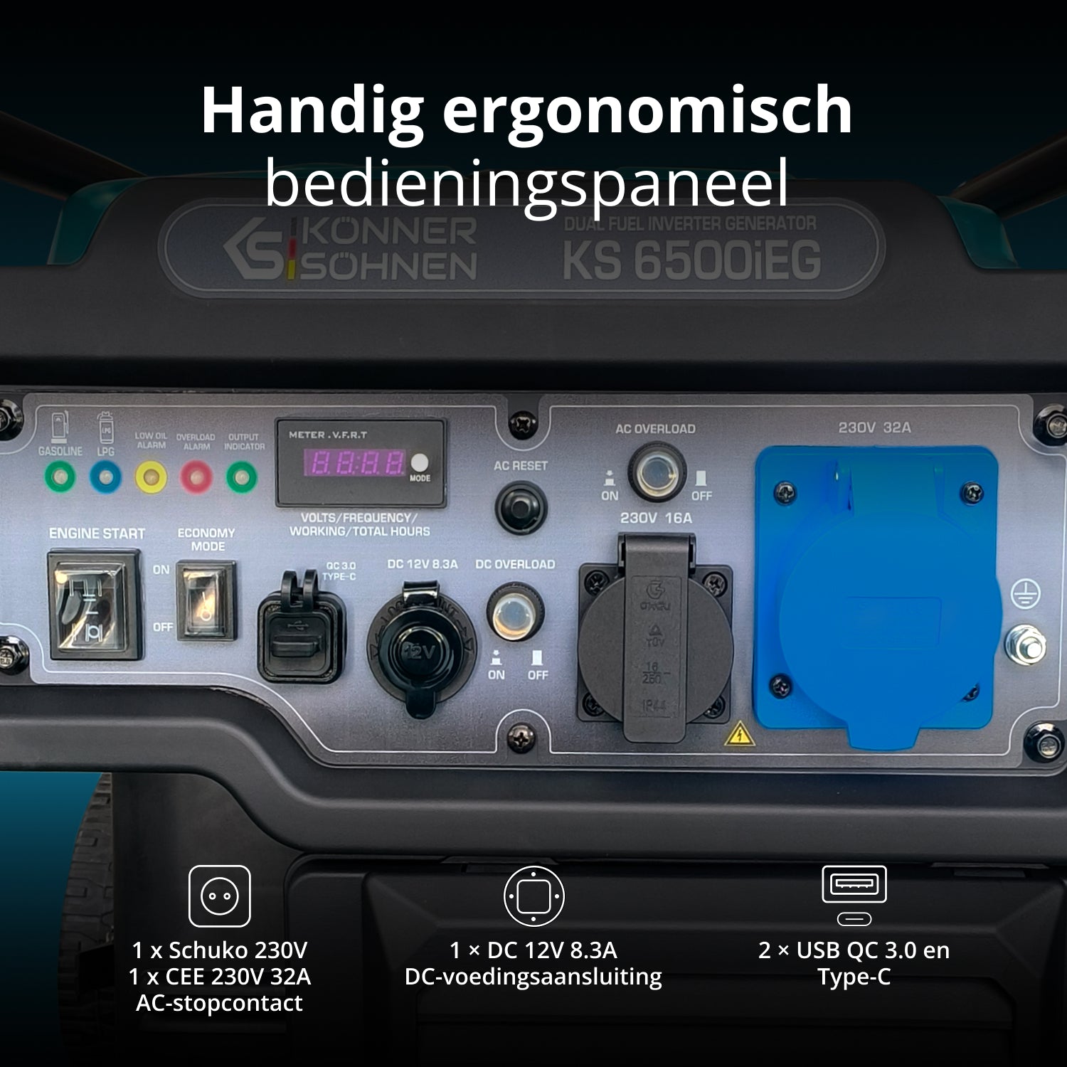 Dual Fuel Inverter Generator KS 6500iEG
