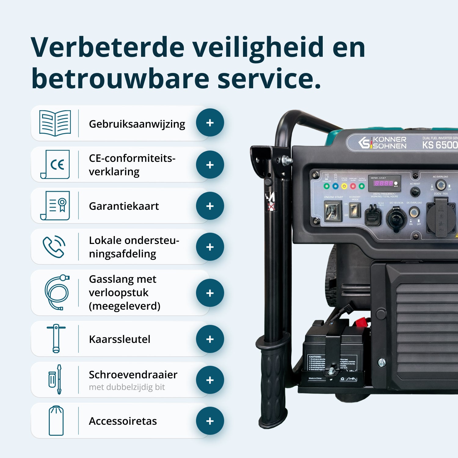 Dual Fuel Inverter Generator KS 6500iEG
