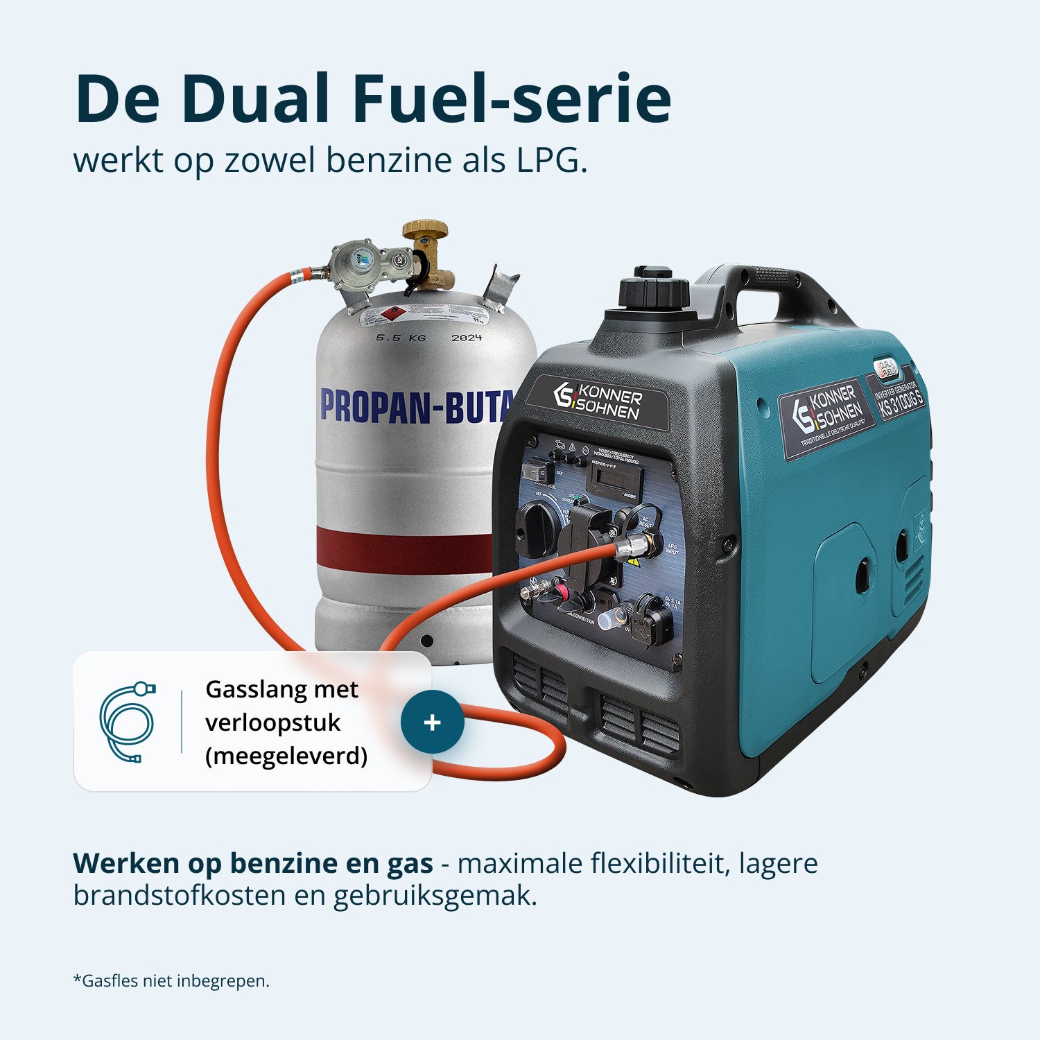 LPG/benzine invertergenerator KS 3100iG S