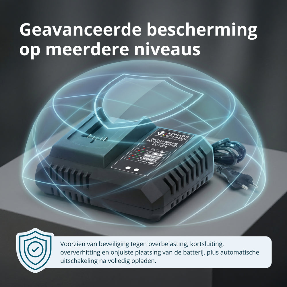 Snellader voor 20V lithiumbatterij KS C90A