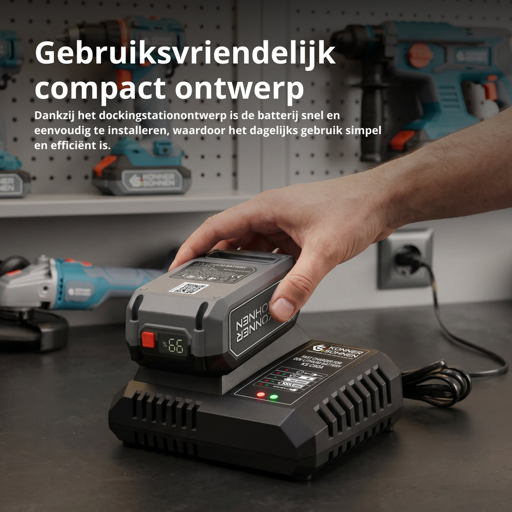 Snellader voor 20V lithiumbatterij KS C90A