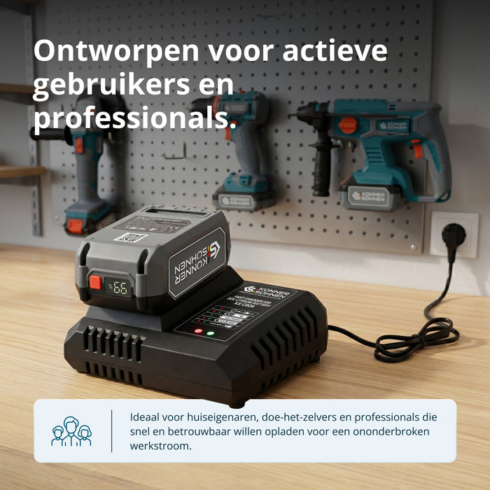 Snellader voor 20V lithiumbatterij KS C90A
