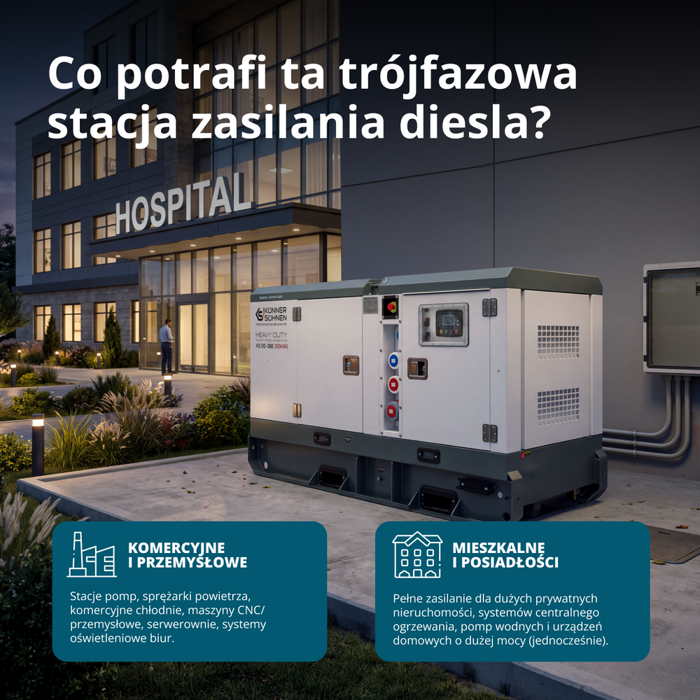 Trójfazowy agregat prądotwórczy Diesla KS 50-3BE 