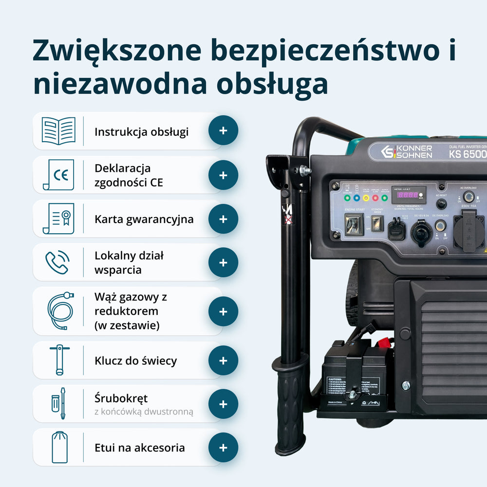 Generator inwerterowy KS 6500iEG (benzyna/gaz)