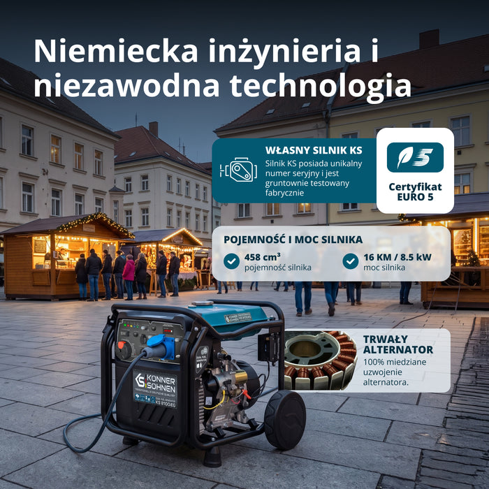 Inwerterowy generator LPG/benzyna KS 8100iEG (Odnowiony – Stan dobry)
