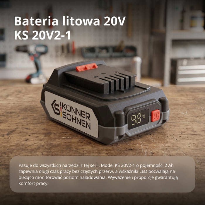 Akumulator litowy 20V KS 20V2-1