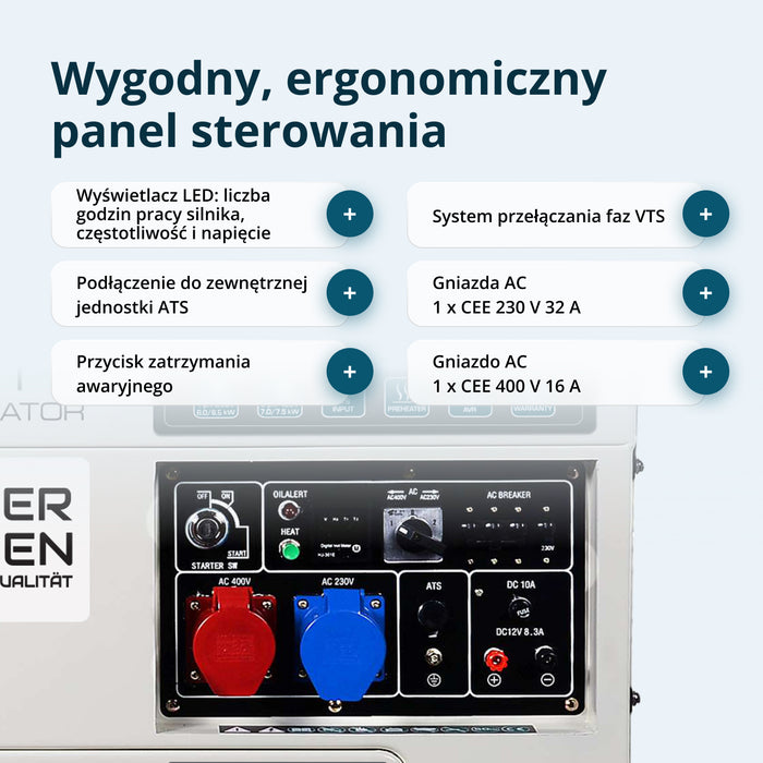 Generator diesla „Könner & Söhnen” KS 9200HDES-1/3 ATSR (EURO V)