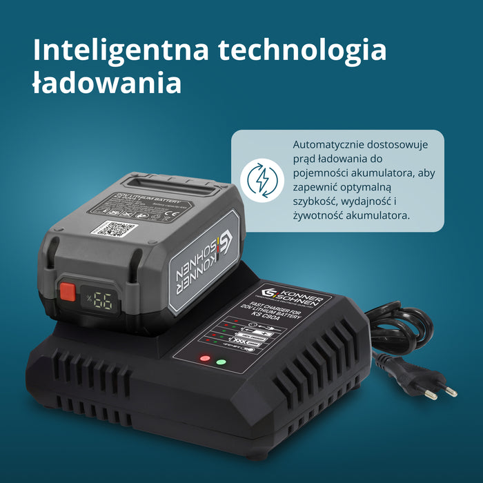 Szybka ładowarka do akumulatorów litowo-jonowych 20V KS C90A