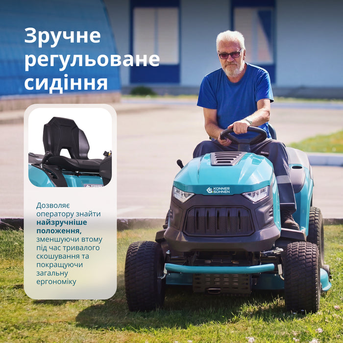 Бензиновий трактор газонокосарка KS 98TMG-H