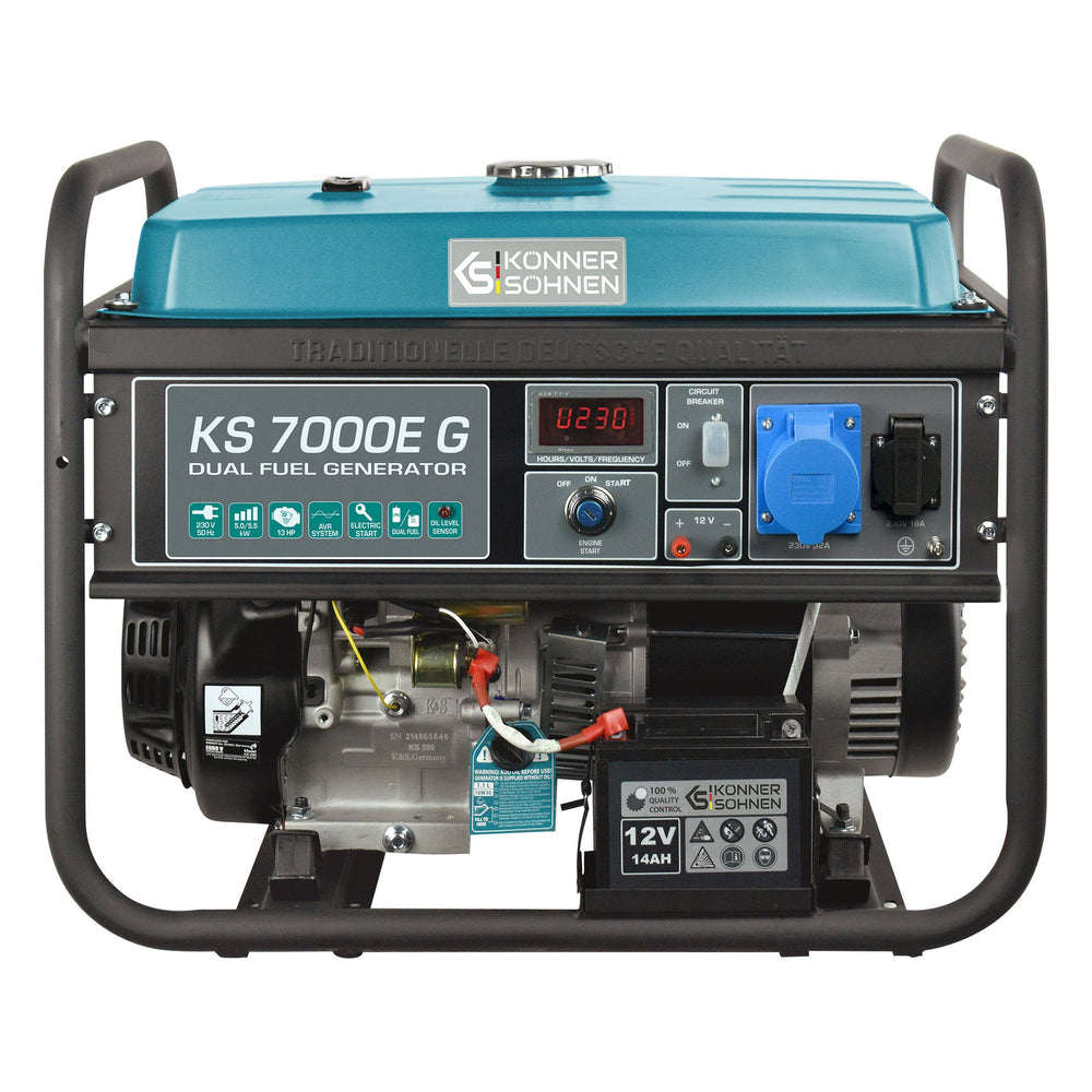 LPG/Benzine Generator "Könner & Söhnen" KS 7000E G